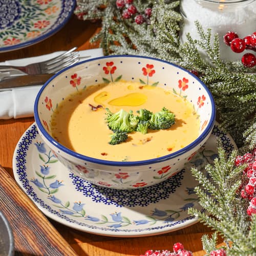 Сырный суп с беконом и брокколи