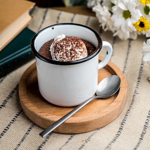 Шоколадный фондан с мороженым