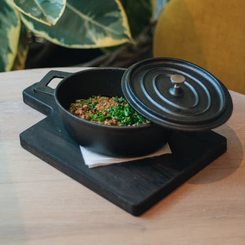 Гречневая каша с уткой и зеленым луком